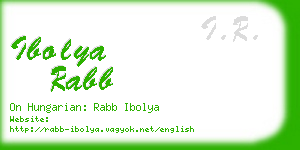 ibolya rabb business card